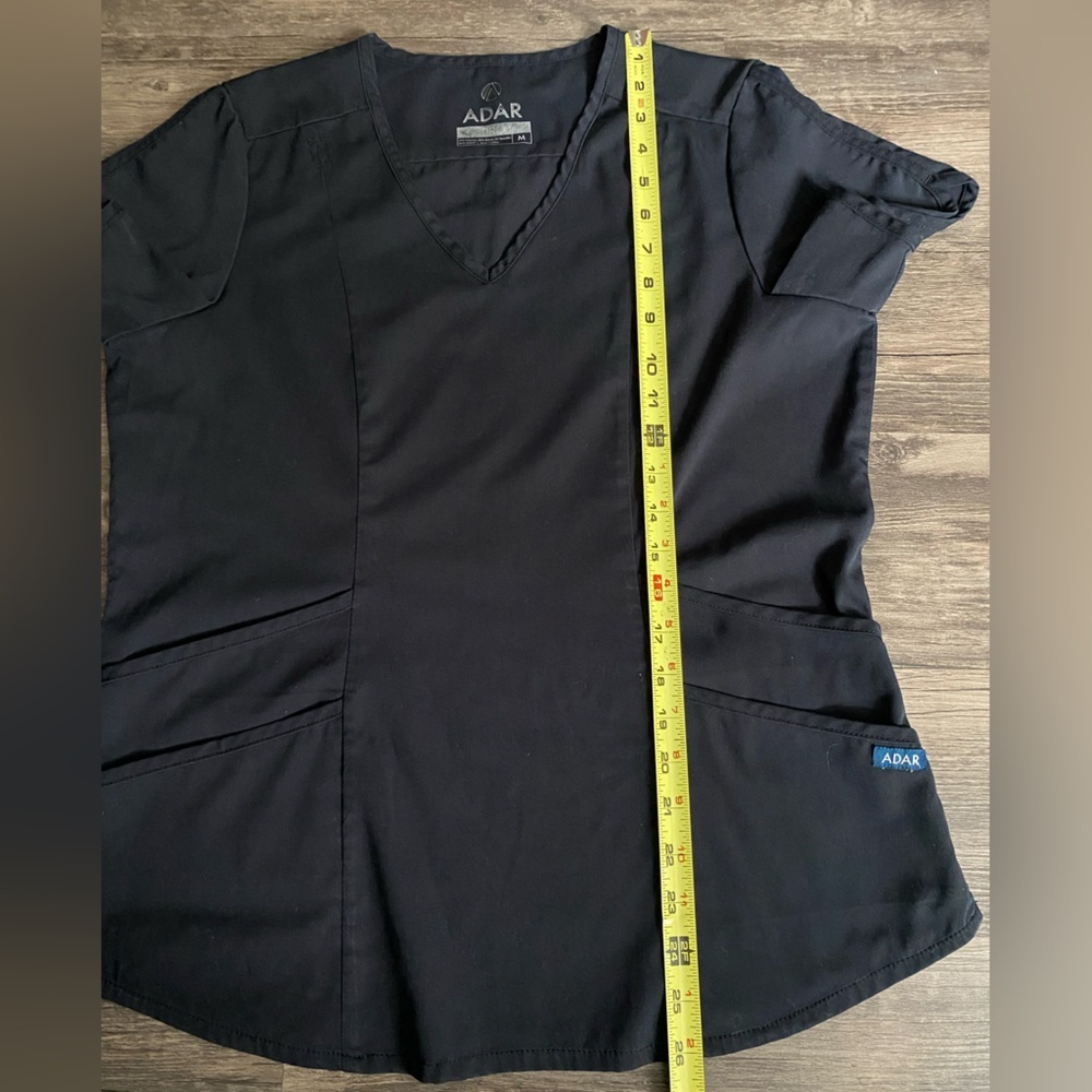 Adar Pro Women's Black Scrub Top Size M - Picture 4 of 8